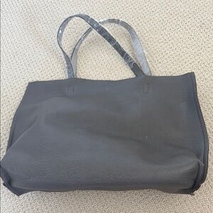 NWT-Elegant Gray Tote Bag. Reversible with small zippered bag inside as …